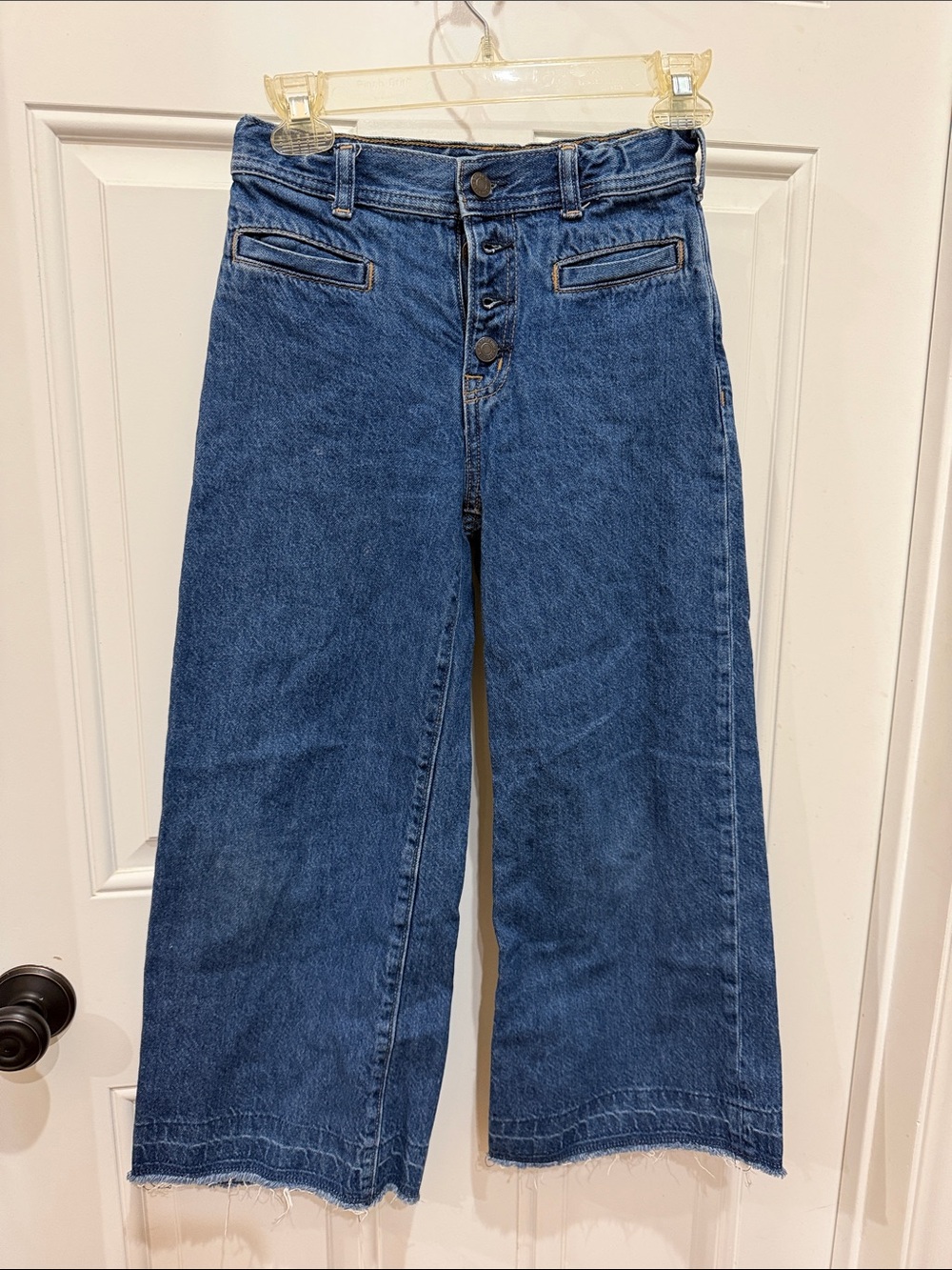 GAP Blue High-Rise Wide-Leg Jeans